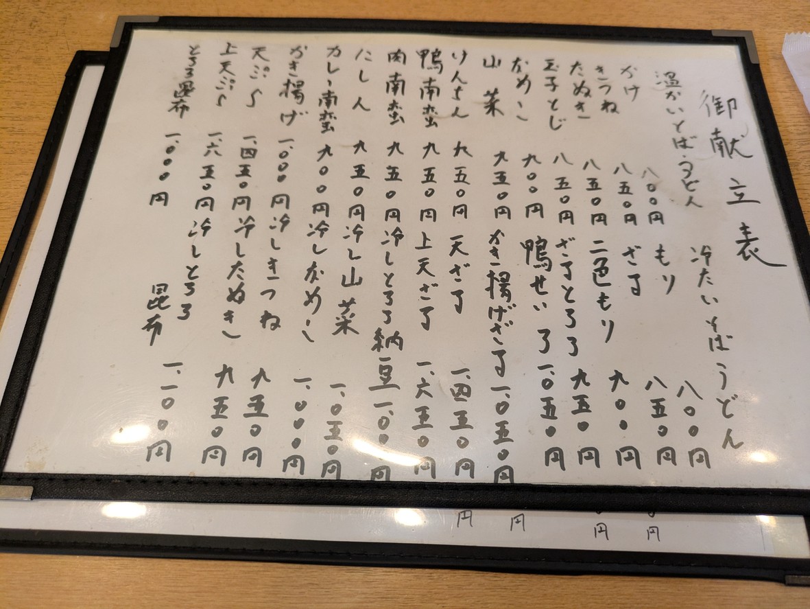 Ryu menu 1