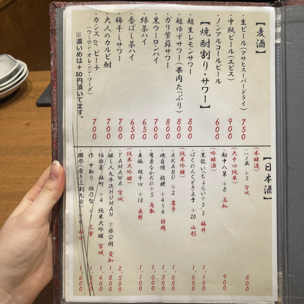 Sakura menu 5