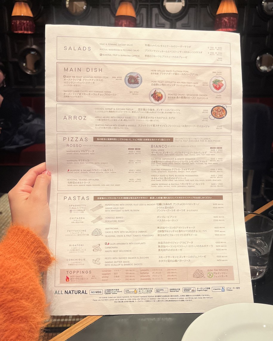 RIGOLETTO spice market menu 2