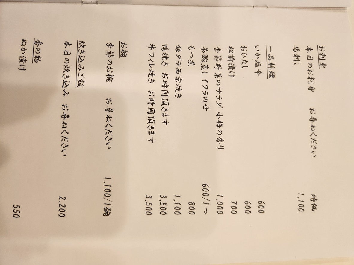 Kobu - Kanazawa Sushi menu 2