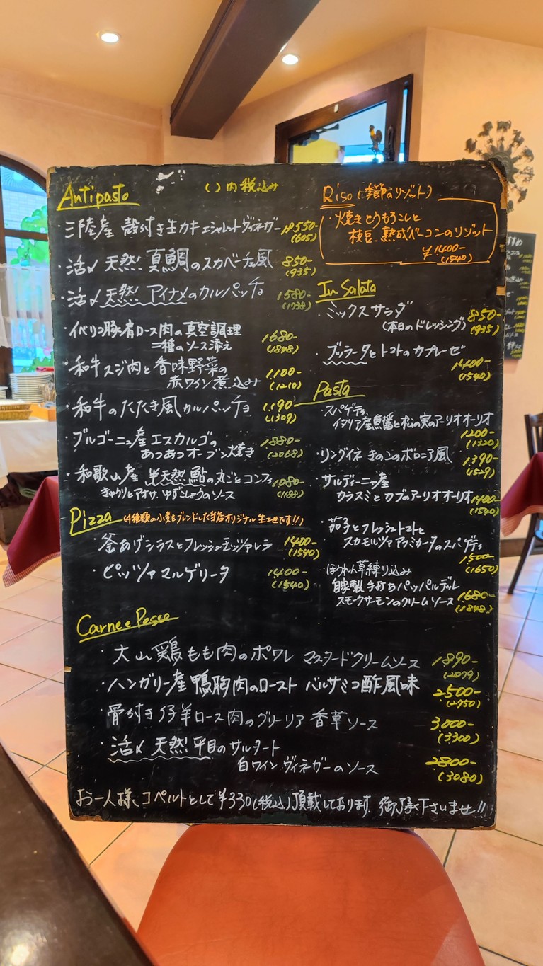 Trattoria Piccolo Bosco menu 1