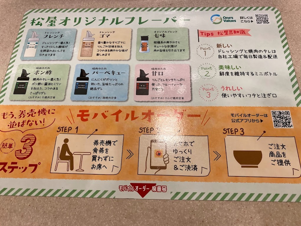 Matsuya menu 2