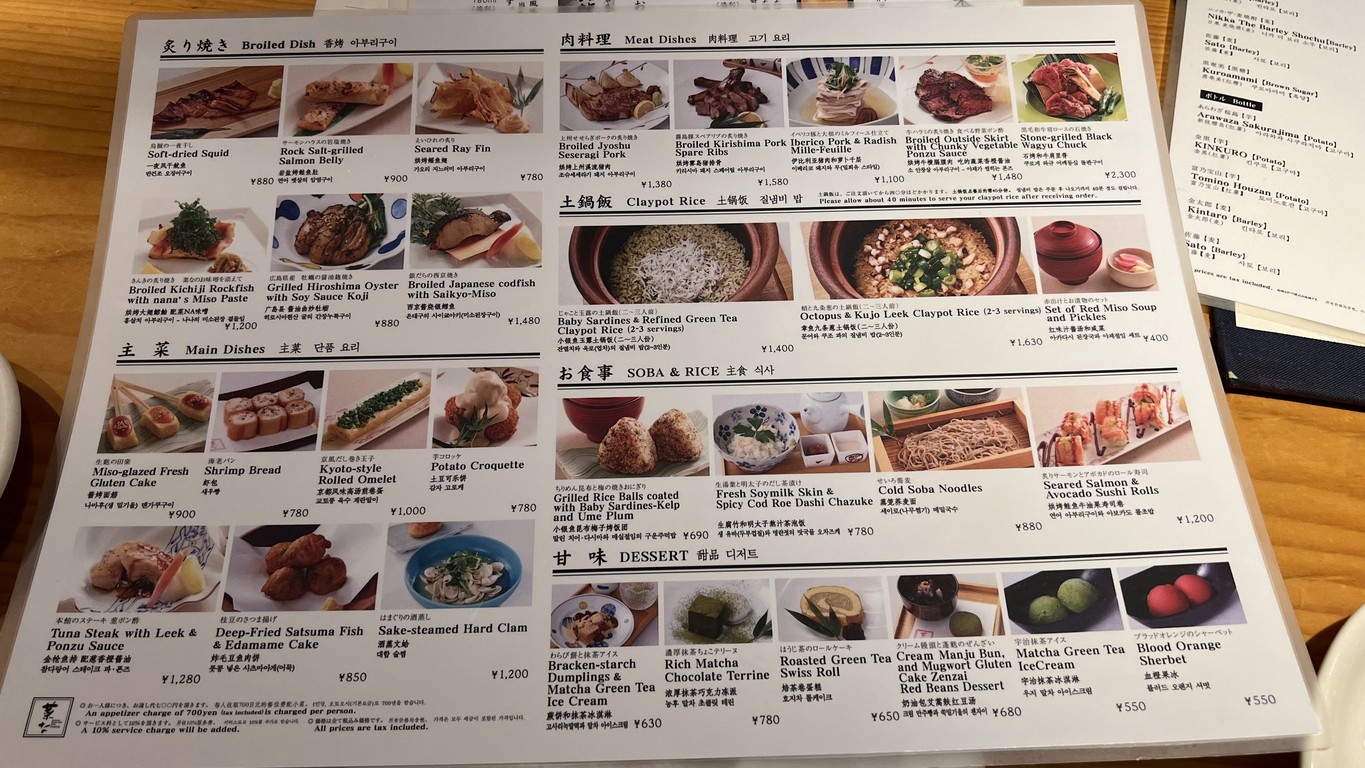 Kyoto-cuisine Nana menu 3