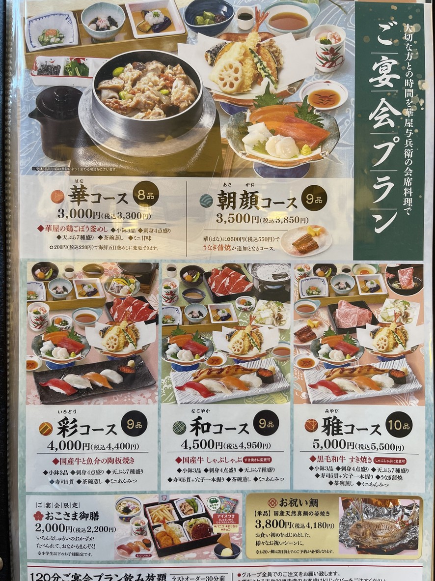 Hanaya Yohei menu 9