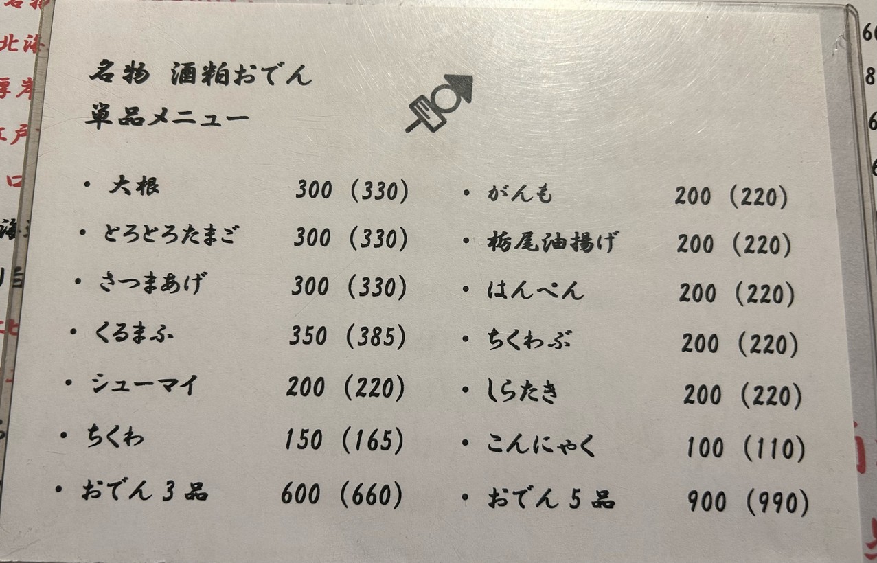 Tsunematsu Kyuzo menu 3