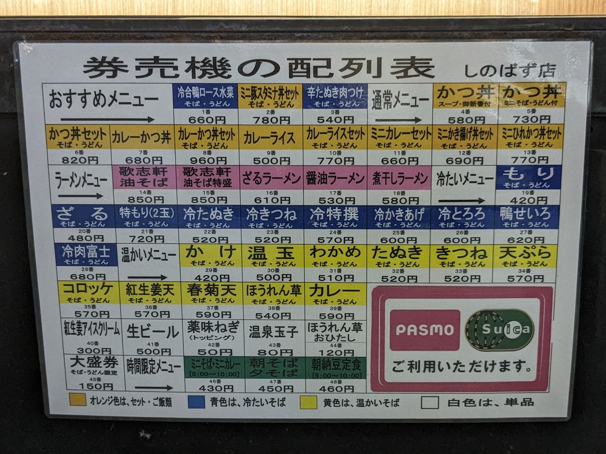 Fuji Soba menu 1