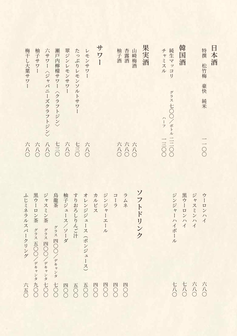 Futakotamagawamanpuku menu 9