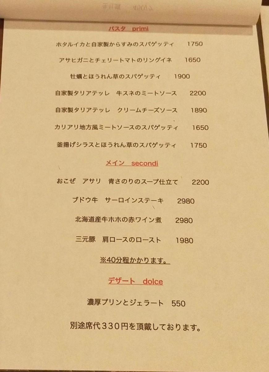 Sapposentu di Aki menu 2