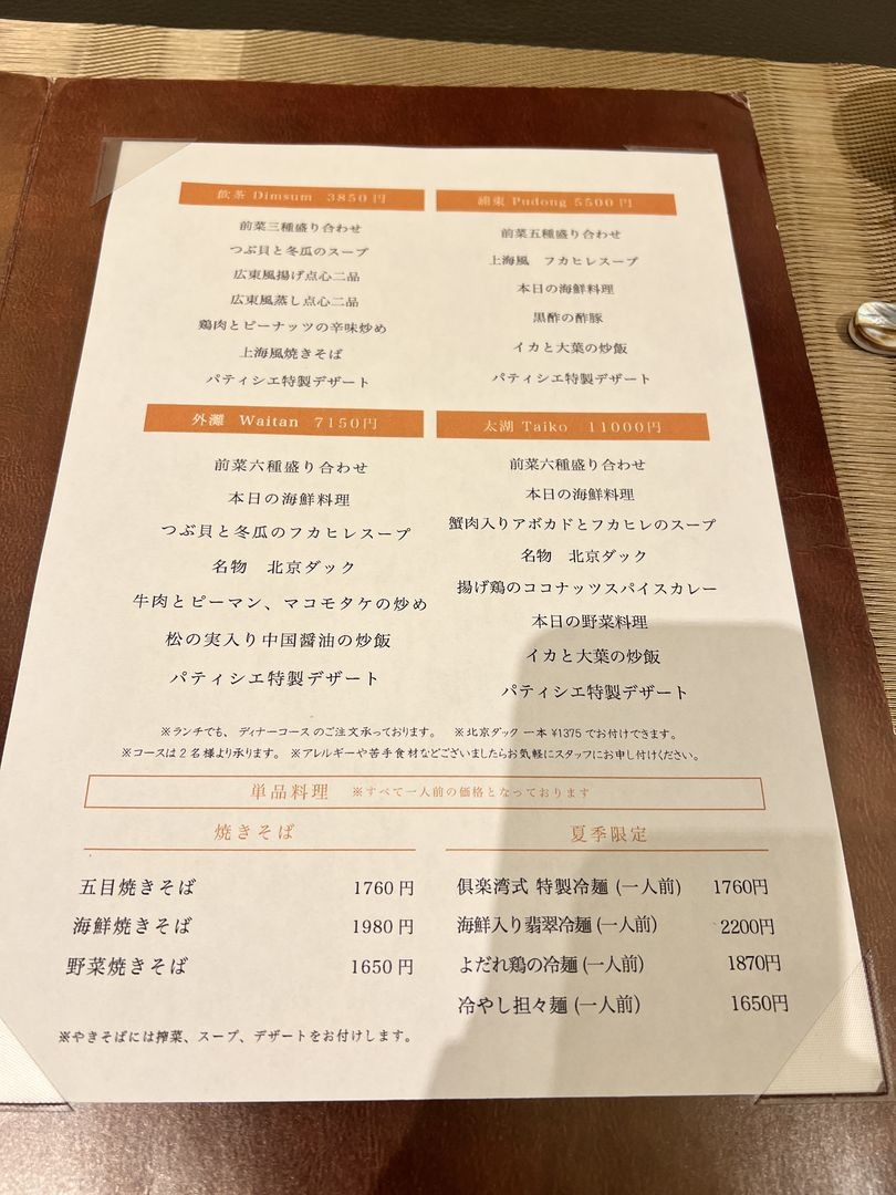 Chūgoku Hanten Kurawan menu 2