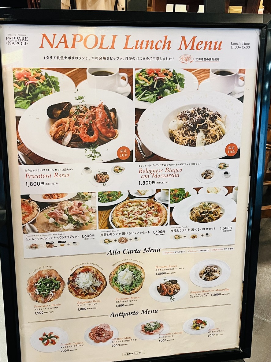 PAPPARE NAPOLI menu 1