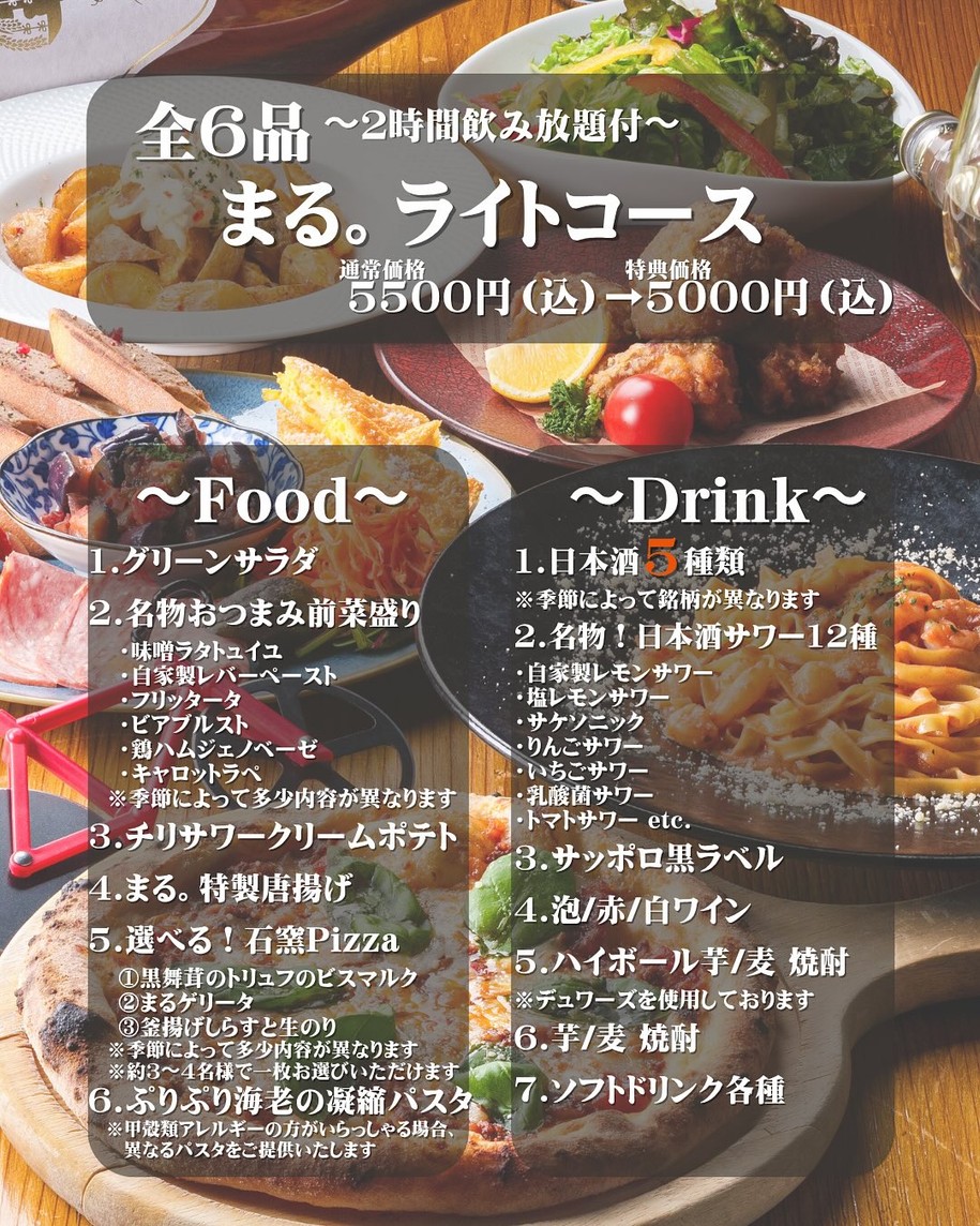 Pizza & Trattoria de Sake Japonés Mar menu 1