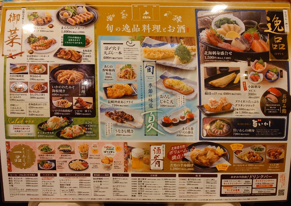 Tonden menu 1