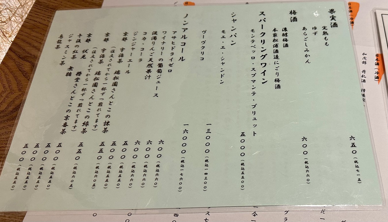 Kyo-ya KARASUMA menu 6