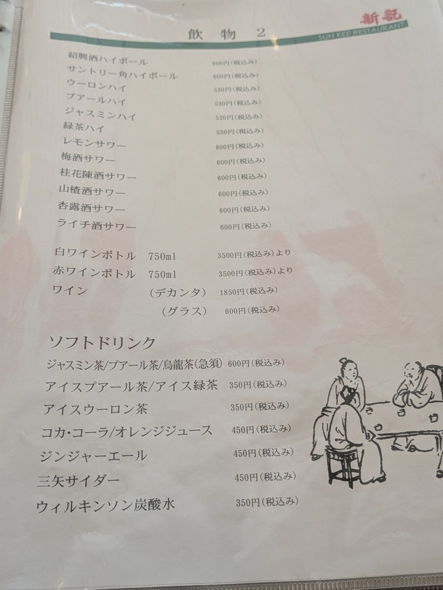 Hongkongmen Shinki Yotsuya menu 5