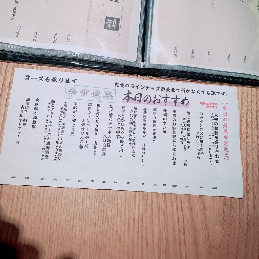 Soba Dining Shosen menu 2