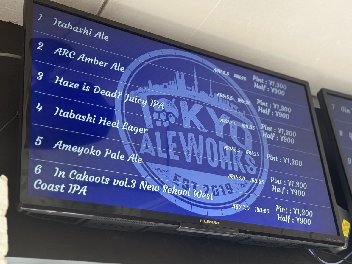 Tokyo Aleworks Taproom Itabashi menu 5