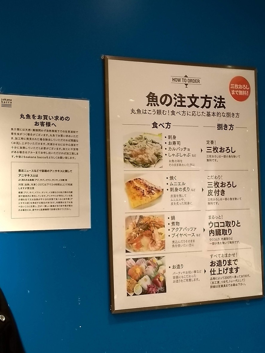 Sakana Bacca Nakameguro menu 1