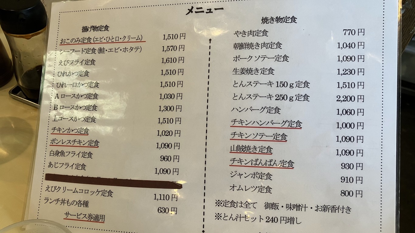 Grill Ōkubo menu 1