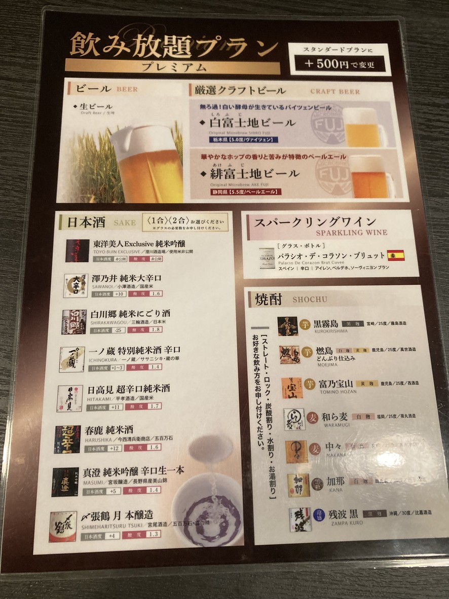 Sushi Tofuro Oimachi menu 4