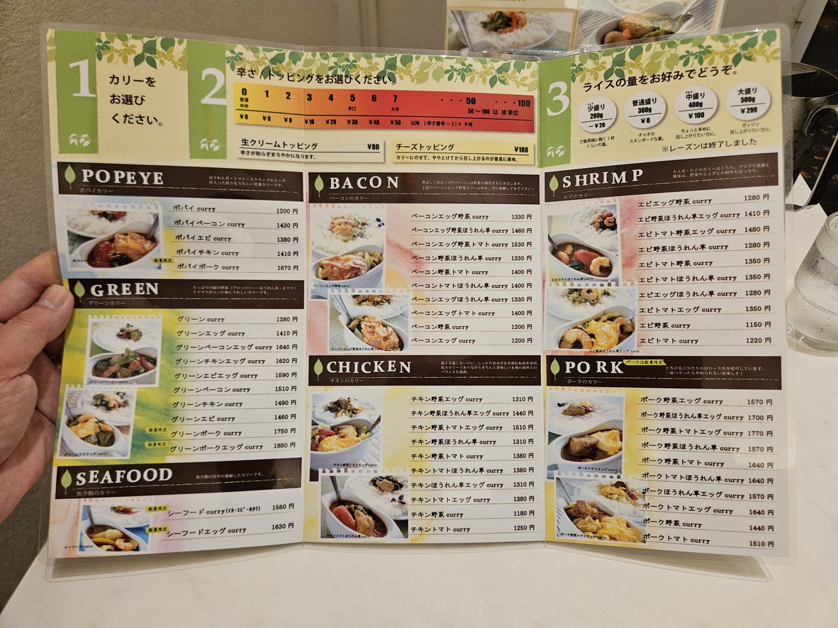 Ciao Curry menu 1