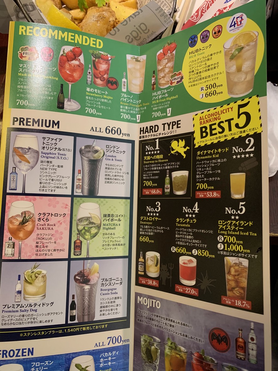 HUB Yoyogi West Exit menu 5