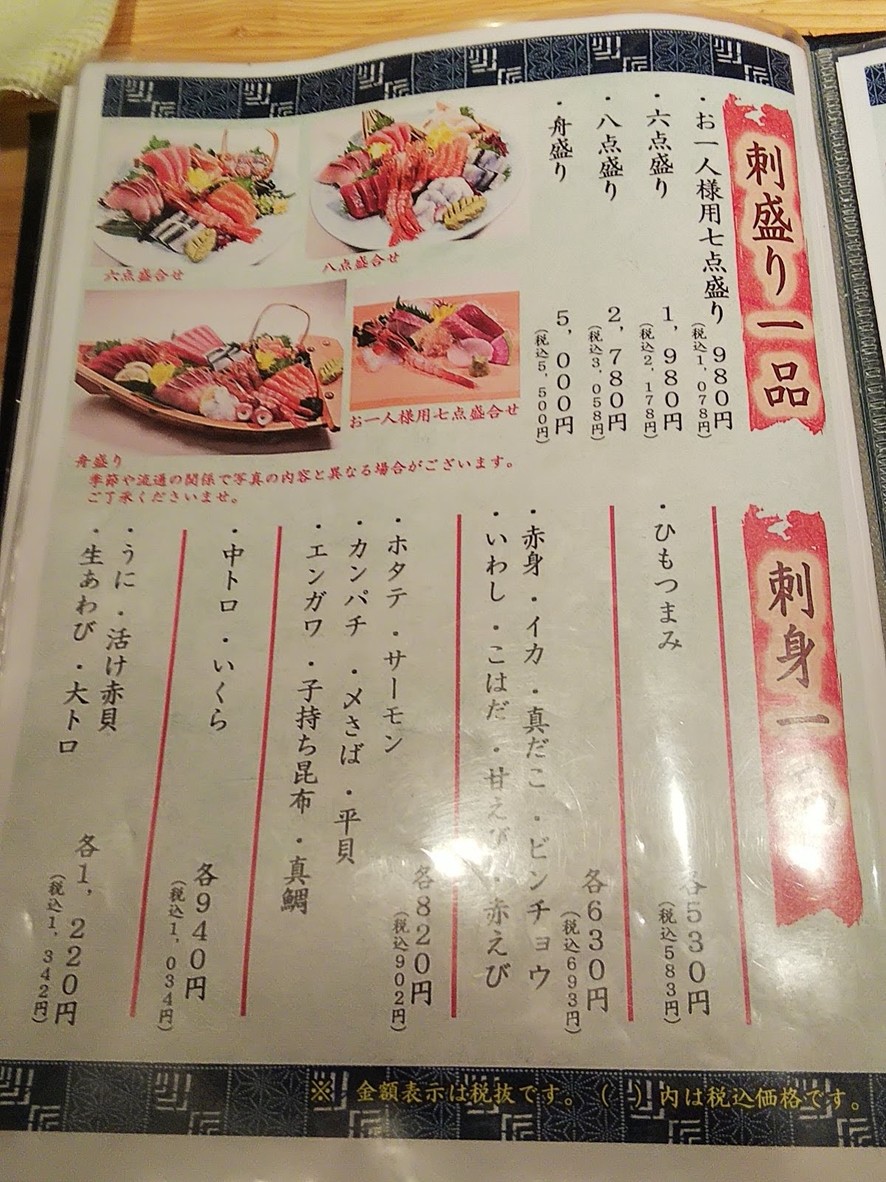 Sushi Ginzo menu 2