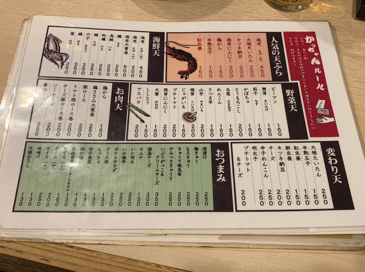 Kacchan menu 1