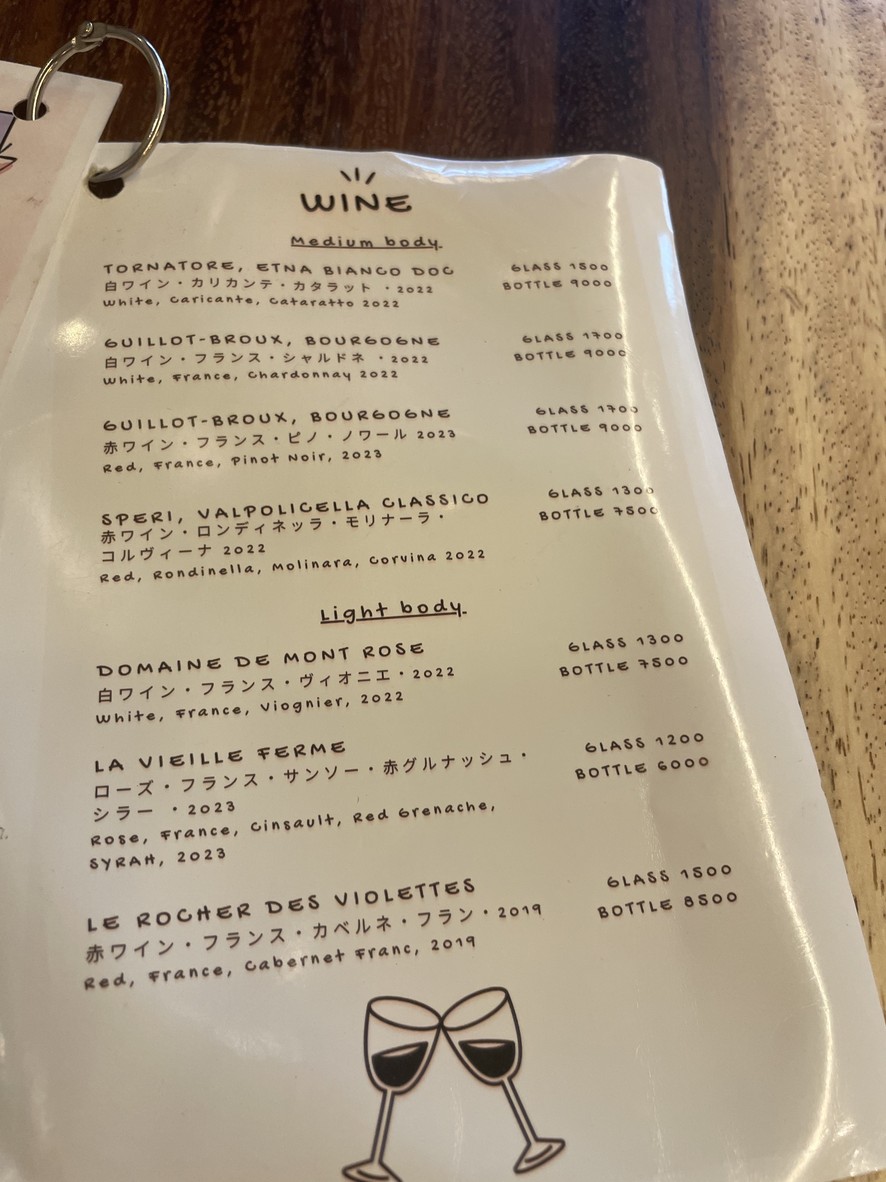 Coaster Aobadai menu 5