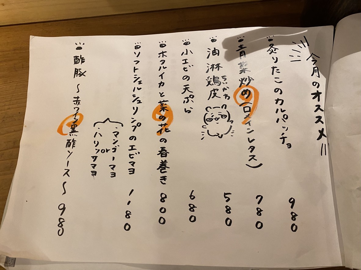 Creative Chinese mao mao menu 1