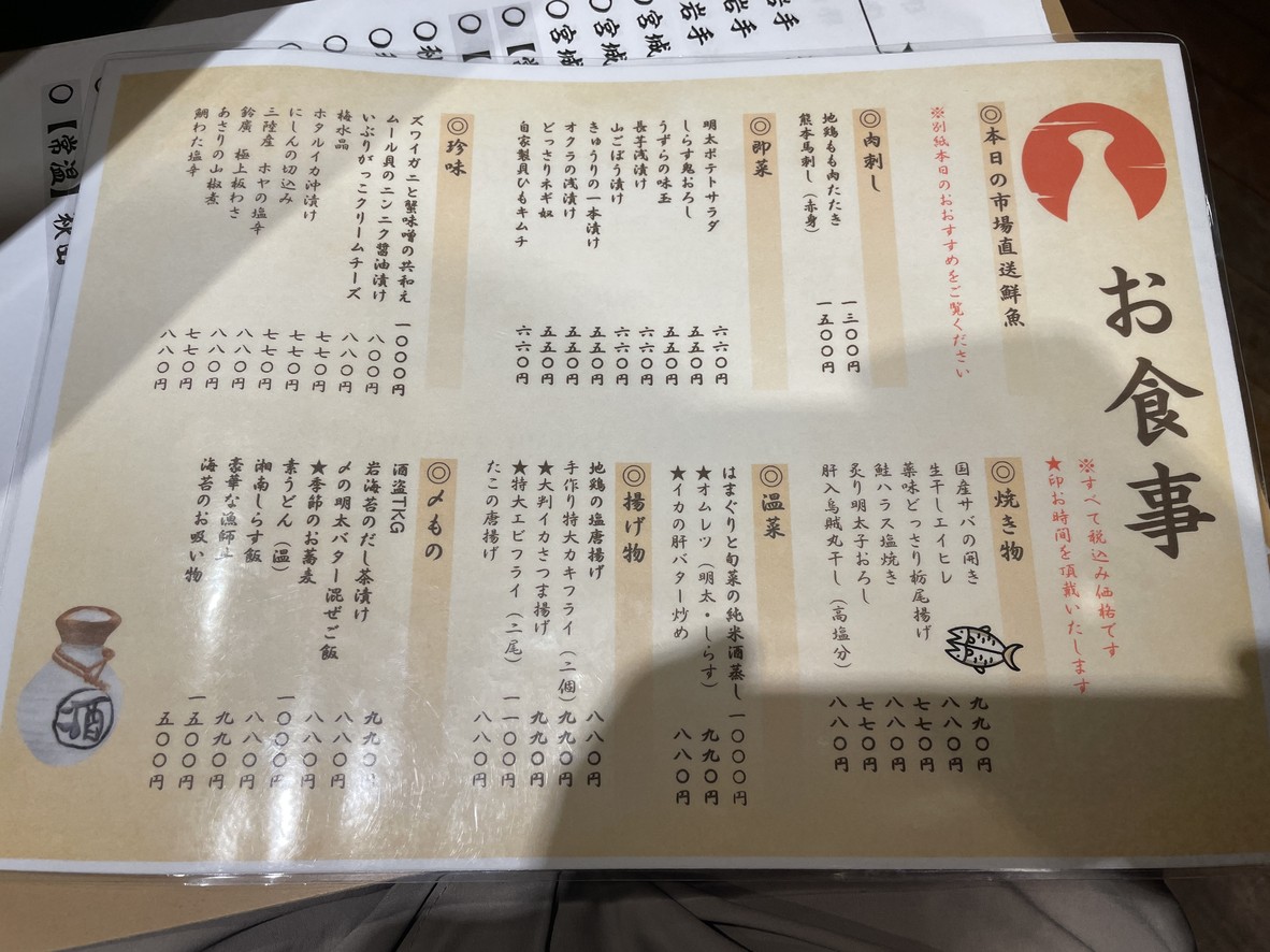 Sui Sui Ueno menu 1