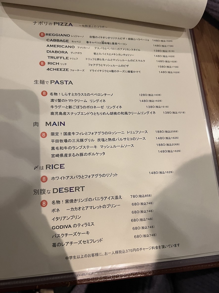 Shibuya DRA Eight Man menu 2