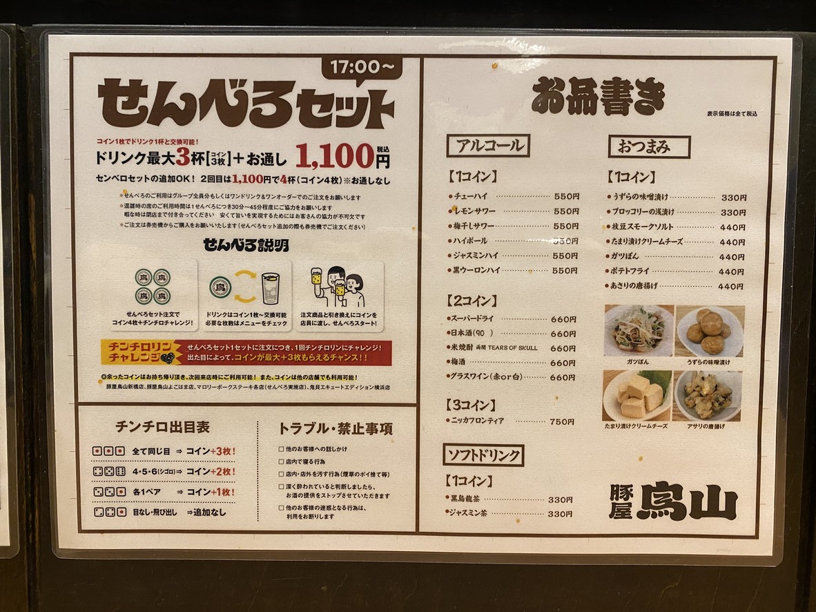 Tonya Toriyama Jiyugaoka Branch menu 2