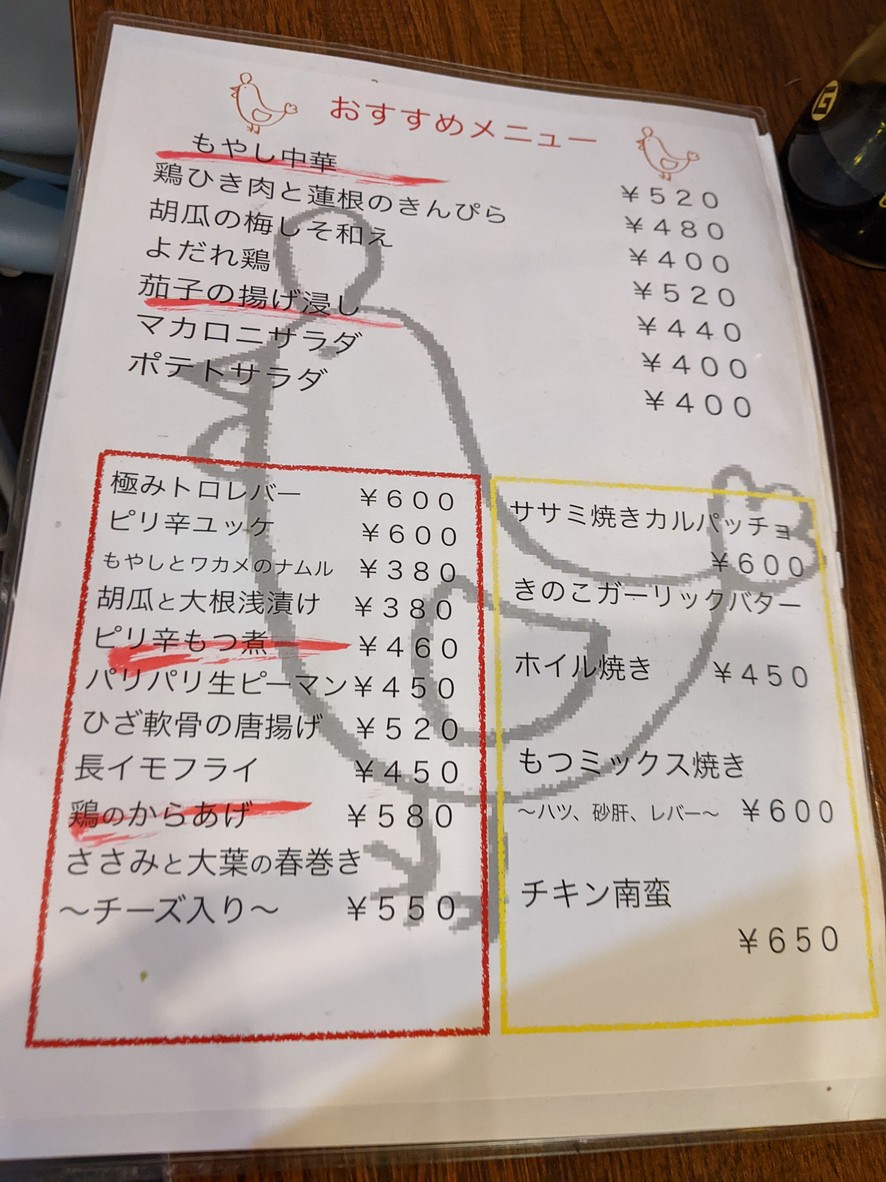 Toribia Komazawadaigakuten menu 2
