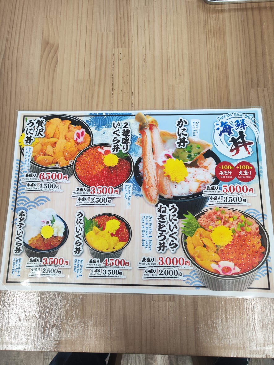 Kouragumi Tsukiji menu 1