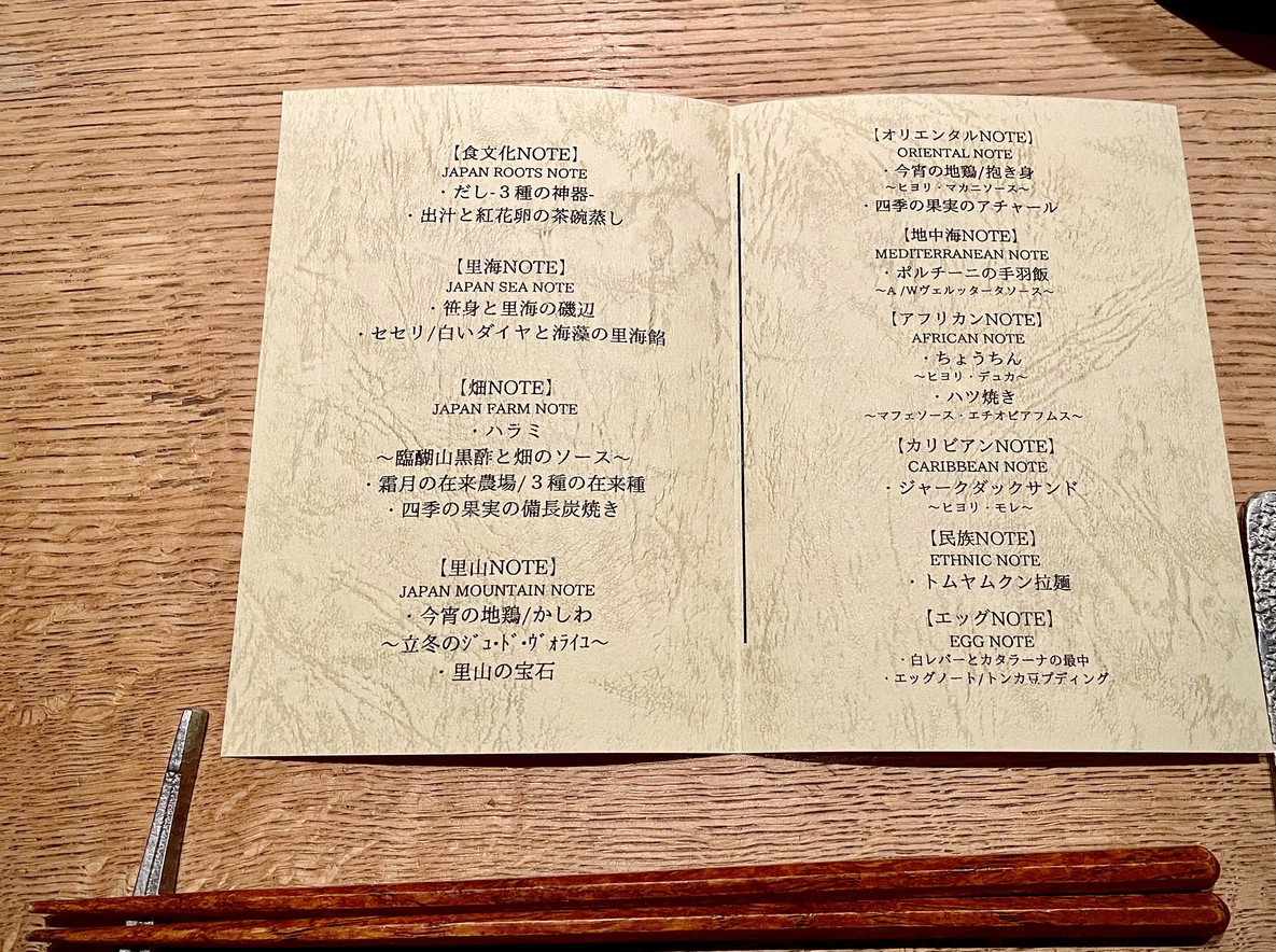 Yakitori Hiyori menu 1