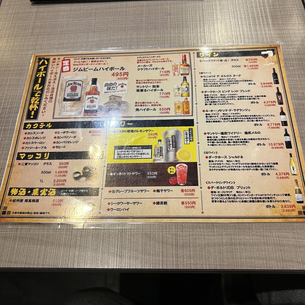 Sharaku menu 3