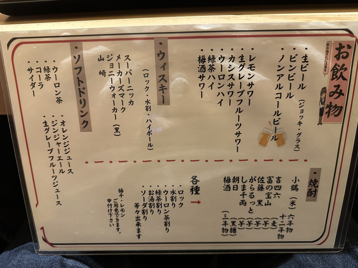 Torishige menu 4