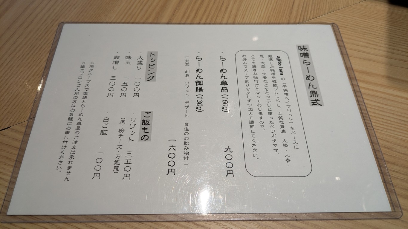 Gyosai Yura Tei menu 4