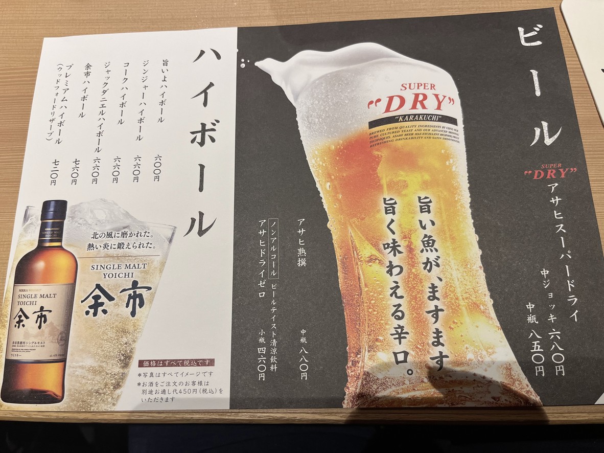 Ozakana Sōhōka Tsukishima menu 4