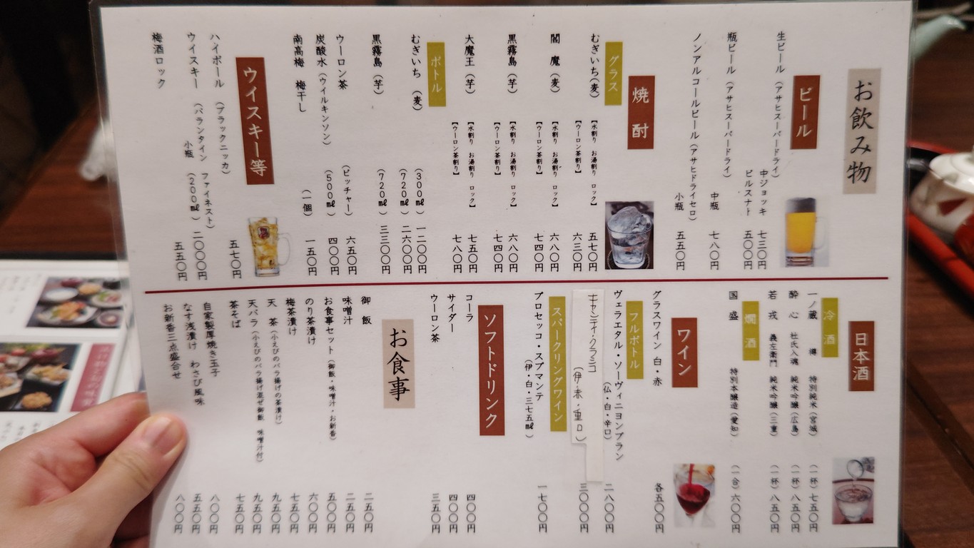 Tempura Tsunahachi menu 3