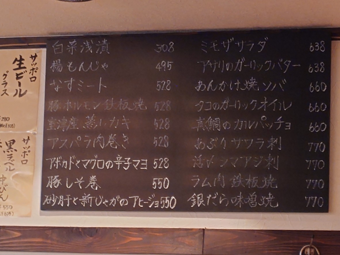 Nomikui-tei Ichi menu 3