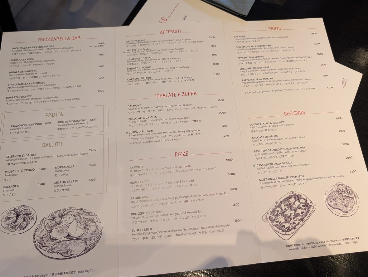 Obicá Mozzarella Bar Takanawa menu 3