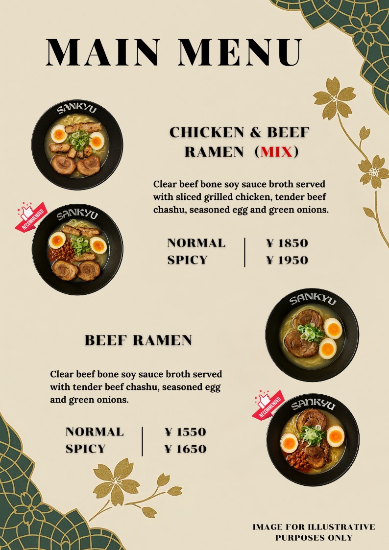 산큐 할랄 라멘 일본 음식 아사쿠사 menu 1