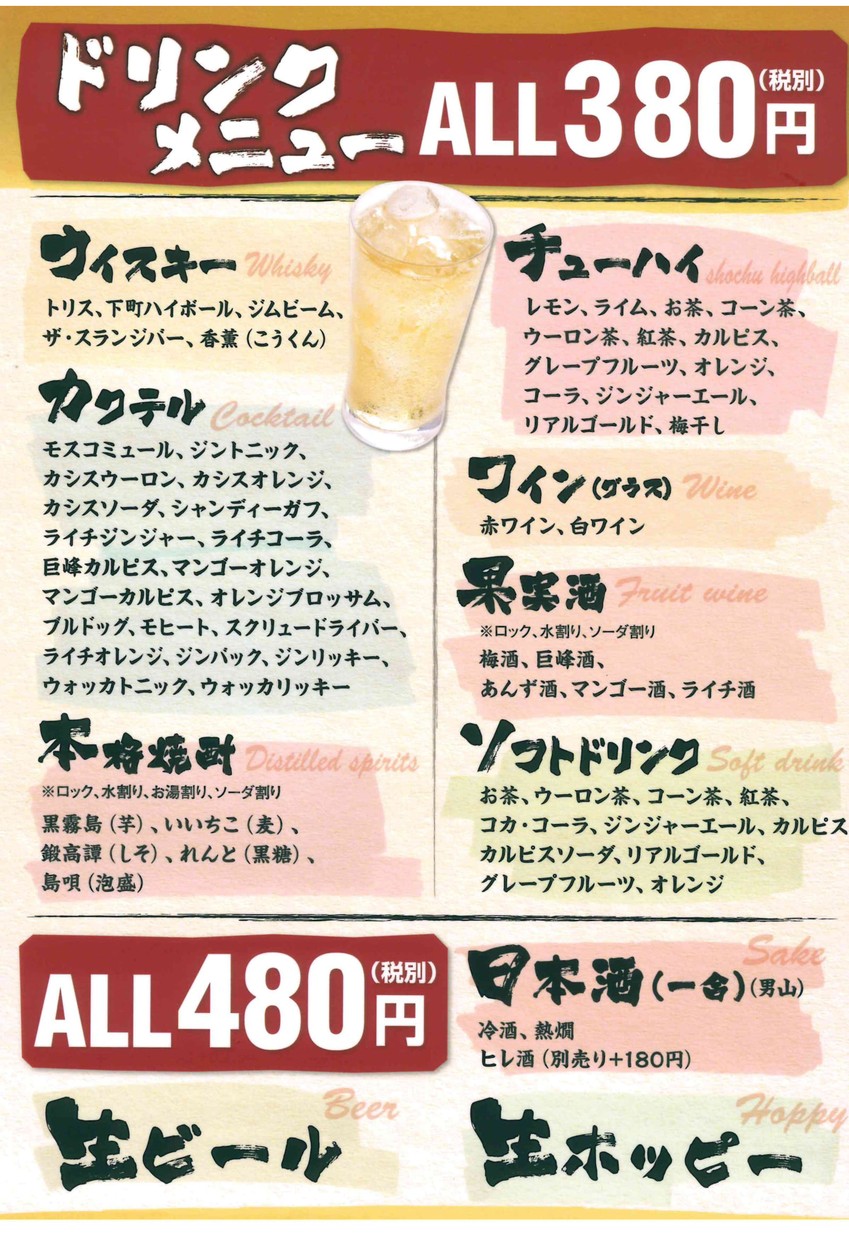 Mita Gyokai Center menu 5
