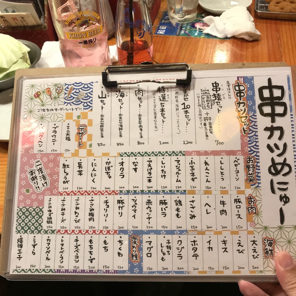 Kushizaru Yōga Shop menu 1