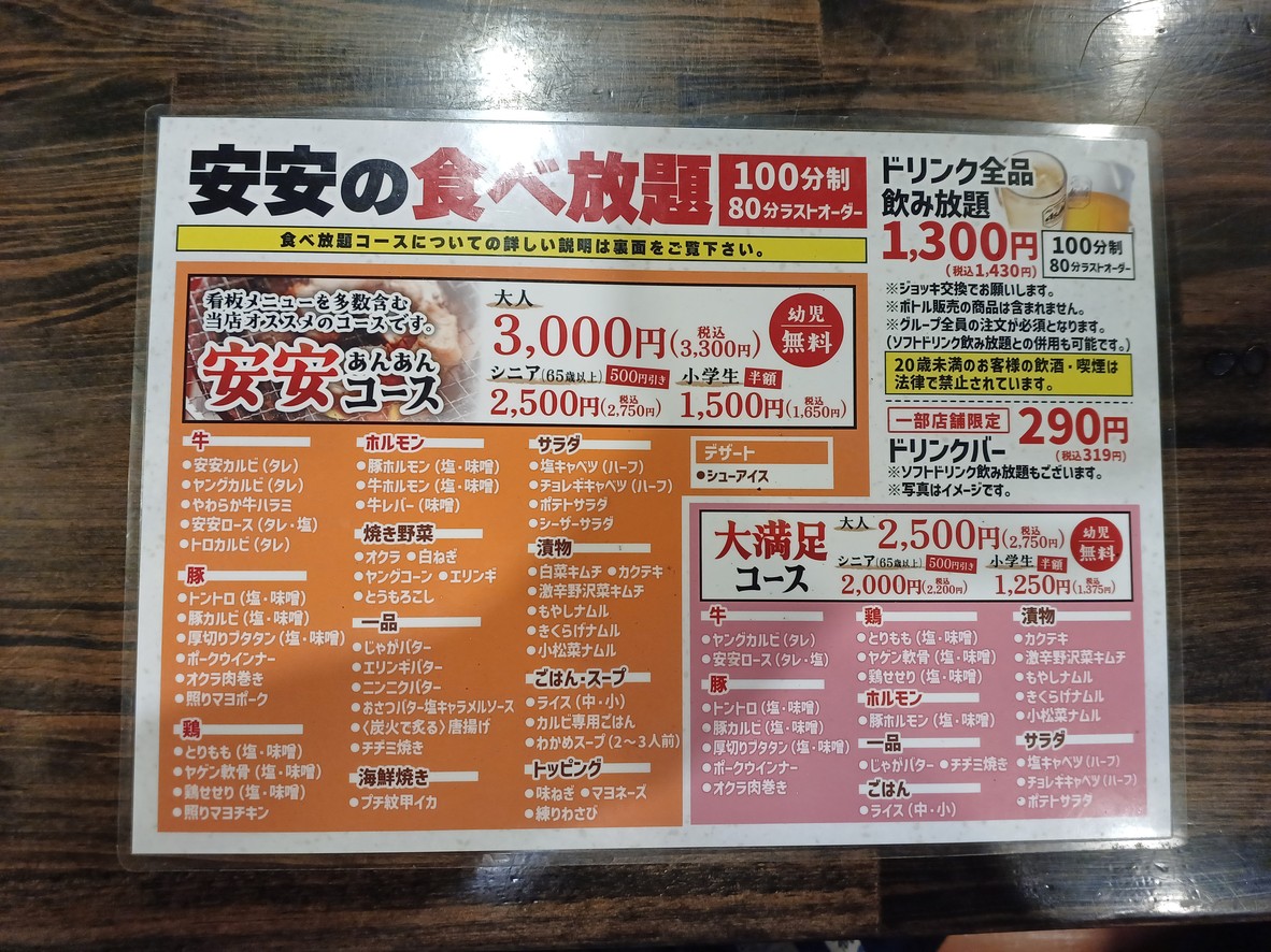 Anan menu 1