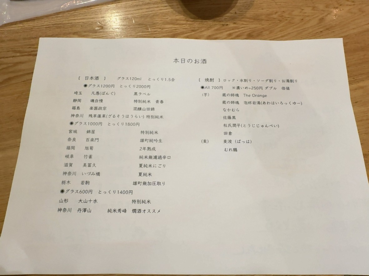 Todai (restaurant name) menu 4