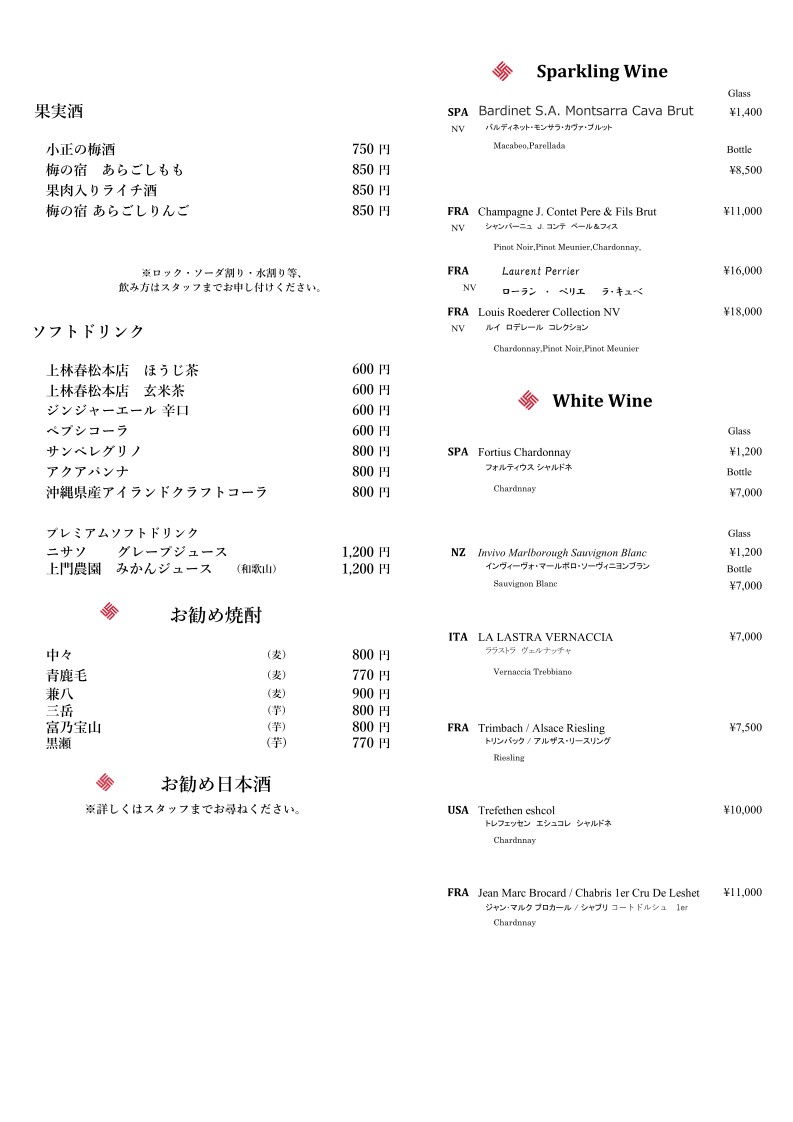 Shirokane Toritama Kagurazaka menu 3