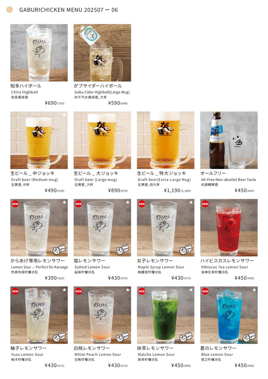 Gaburichikinasakusabashiten menu 6
