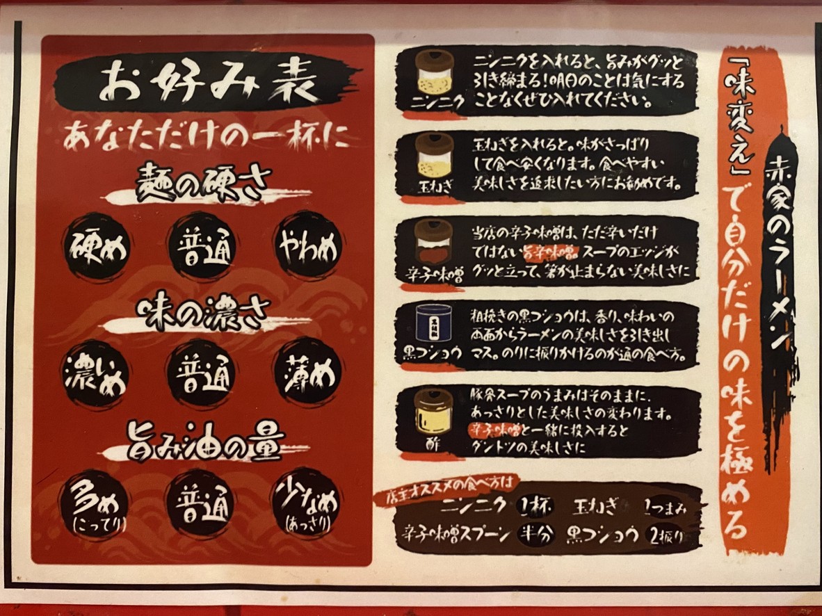 Akaya Nakanobu menu 4